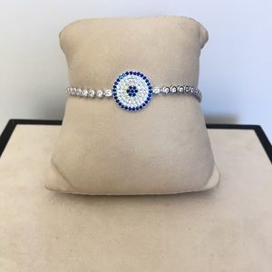 🧿 EVIL EYE 🧿 925 Sterling Silver Cz Bracelet